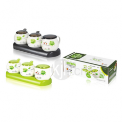 唯美陶瓷調味套裝（三罐