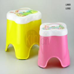 雙色防滑花形凳（小、中