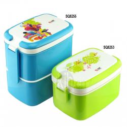 長方型手提飯盒、雙層