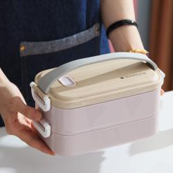 木洛長(zhǎng)方雙層飯盒（定制