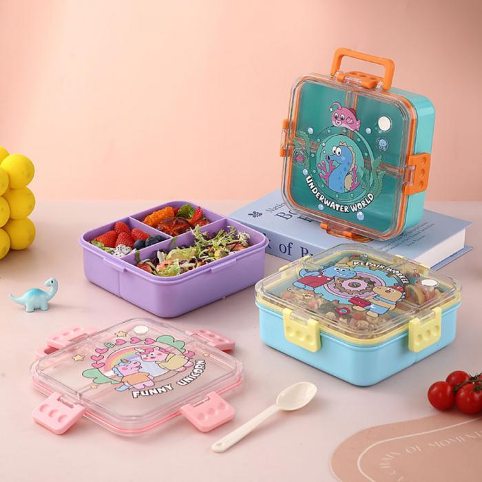 UV手提獨(dú)立密封正方形塑料餐盒1.2L (配PP湯